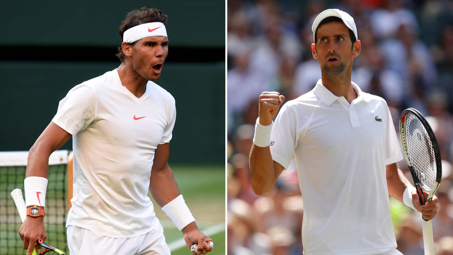 Novak Djokovic y Rafa Nadal están set iguales en las semifinales de Wimbledon |