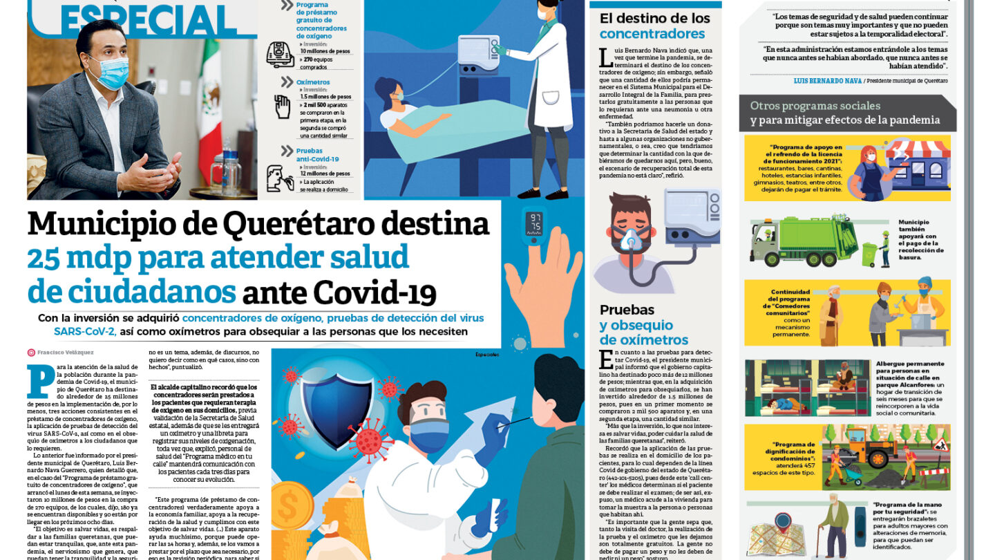 Especial 1039 Municipio de Querétaro destina 25 mdp para atender salud de ciudadanos ante COVID 19 |
