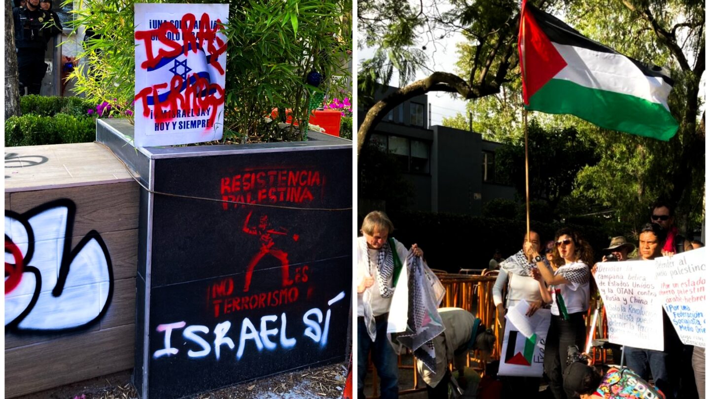 Embajada de Israel en México condeno la protesta con vandalismo a favor de Palestina | México Ahora