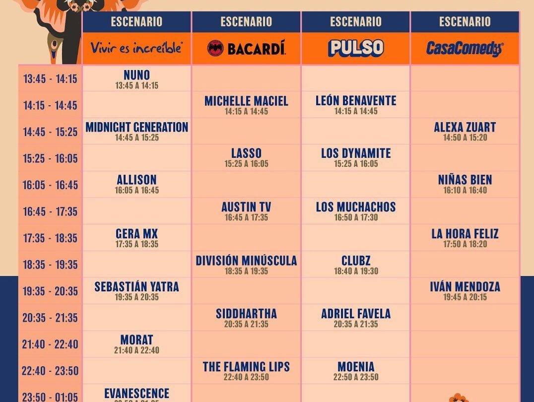 conoce los horarios del festival pulso gnp en su nueva edicion en queretaro Conoce los horarios del Festival Pulso GNP en su nueva edición en Querétaro |