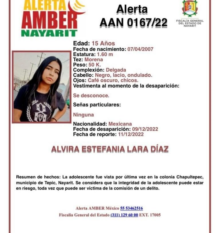 lanzan alerta amber por menor desaparecido en tepic Lanzan Alerta Amber por menor desaparecido en Tepic |