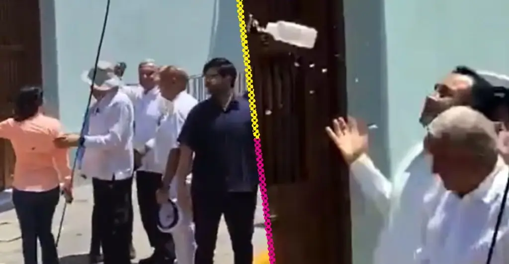 lanzan-botellazo-agua-amlo-evento-gira-veracruz-dictador-reforma-judicial-5 | México Ahora