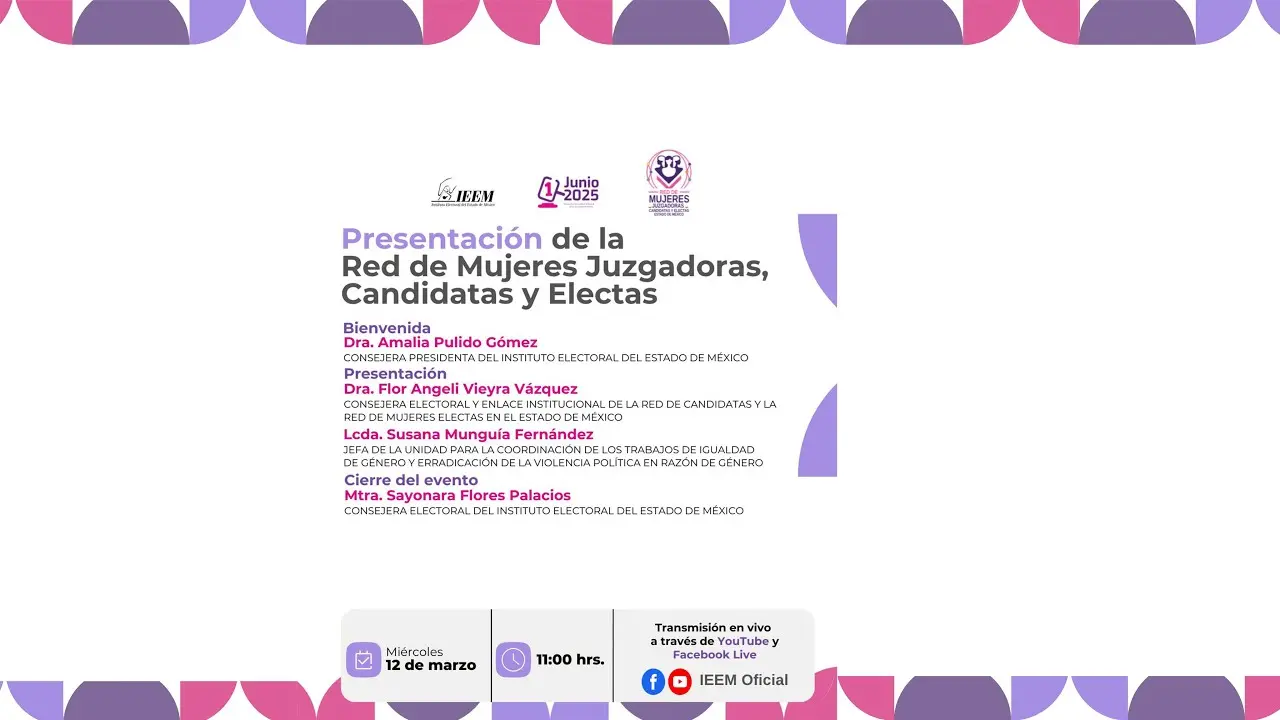 presento-ieem-red-de-mujeres-juzgadoras-candidatas-y-electas | México Ahora Presentación de la red de Mujeres Juzgadoras Candidatas y Electas