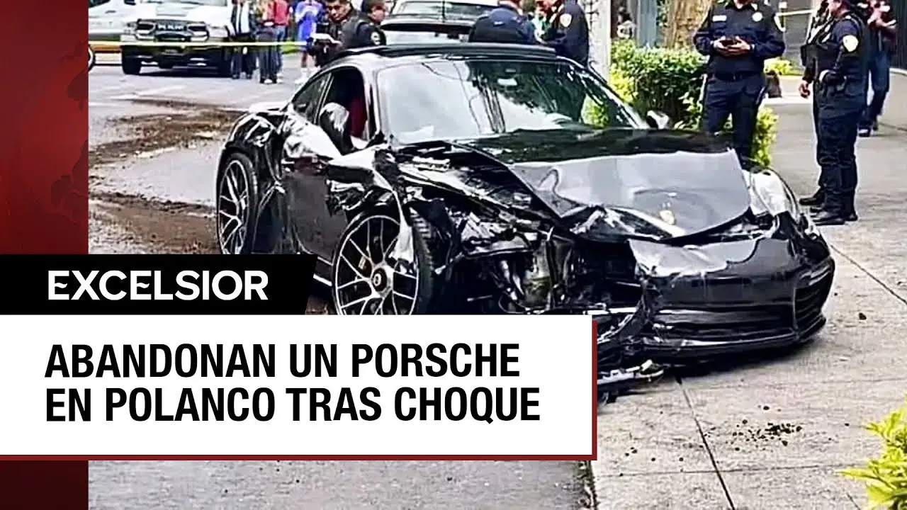 choca-y-vuelca-auto-deportivo | México Ahora CDMX Conductor de Porsche choca y vuelca camioneta en Polanco para luego huir