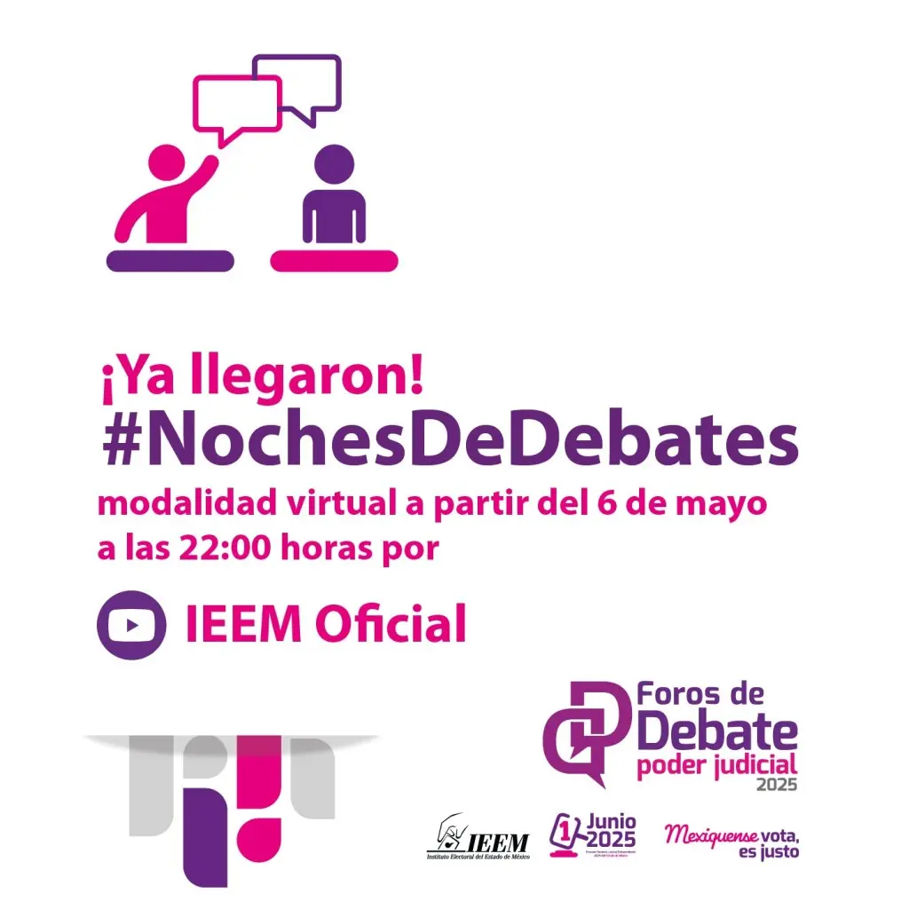 publico-ieem-calendario-de-debates-de-eleccion-judicial | México Ahora Debates rumbo a la elección judicial del Edomex Fechas y horarios