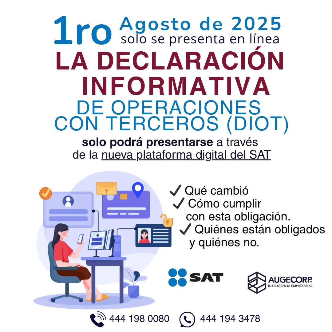 diot-2025-nueva-plataforma-digital-para-declarar-operaciones-con-terceros | México Ahora DIOT Con nueva plataforma digital SAT Augecorp