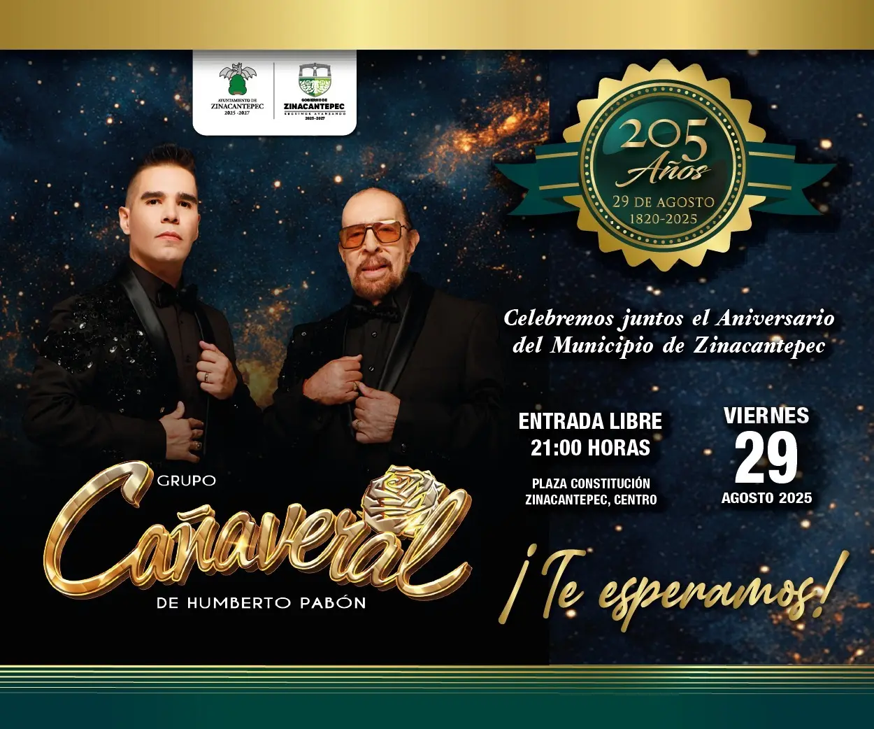 celebra 205 anos de zinacantepec con grupo canaveral Celebra 205 años de Zinacantepec con Grupo Cañaveral | Celebra 205 años de Zinacantepec con Grupo Cañaveral Primero