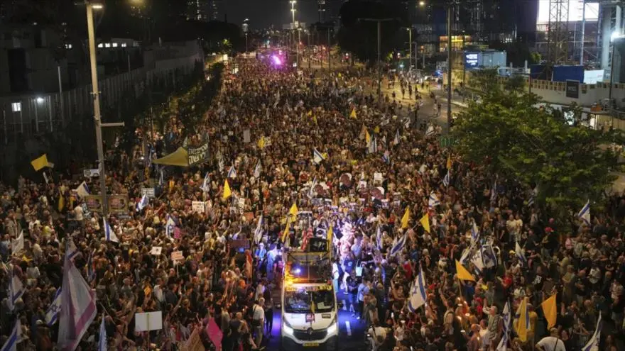 masivas-protestas-en-israel-contra-plan-de-ocupacion-en-gaza | México Ahora Masivas protestas en Tel Aviv contra plan de Netanyahu para ocupar