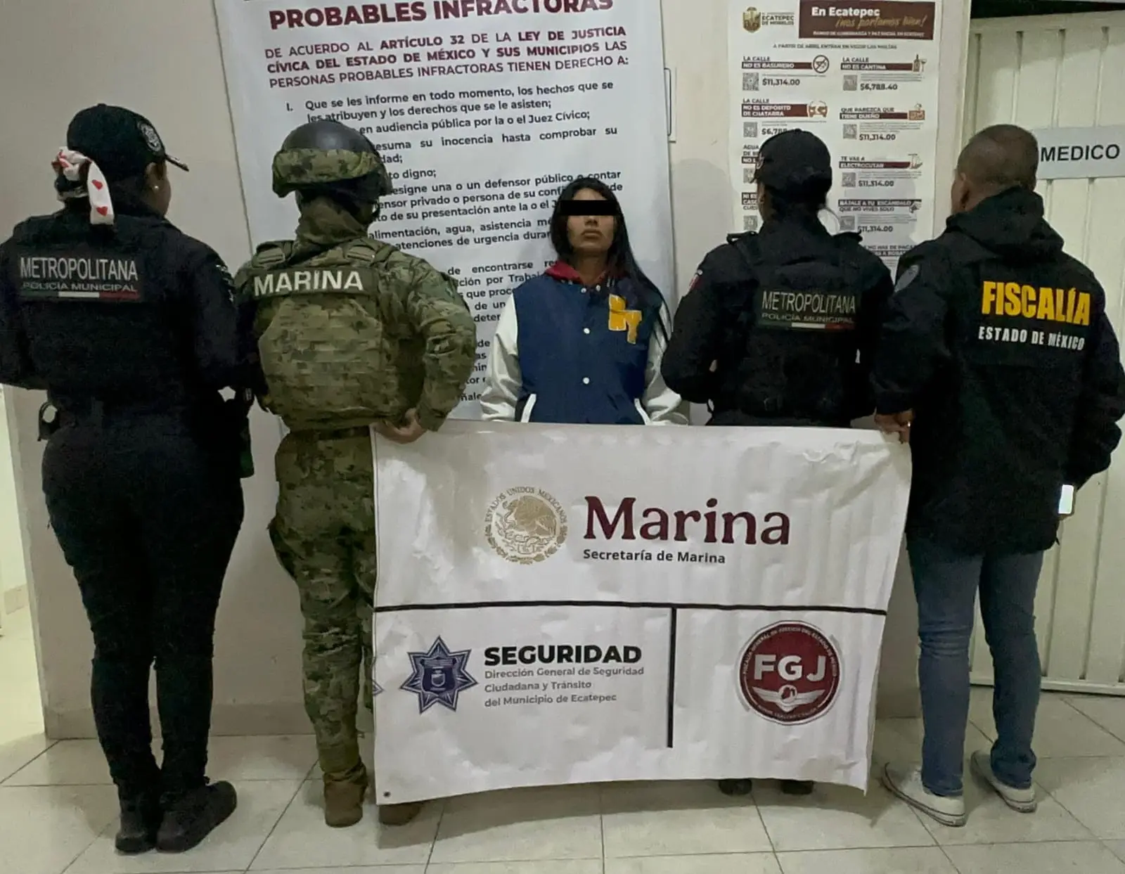 detuvieron-en-ecatepec-a-mujer-buscada-por-robo-en-cdmx | México Ahora Policía municipal y Marina detienen a mujer buscada por robo en
