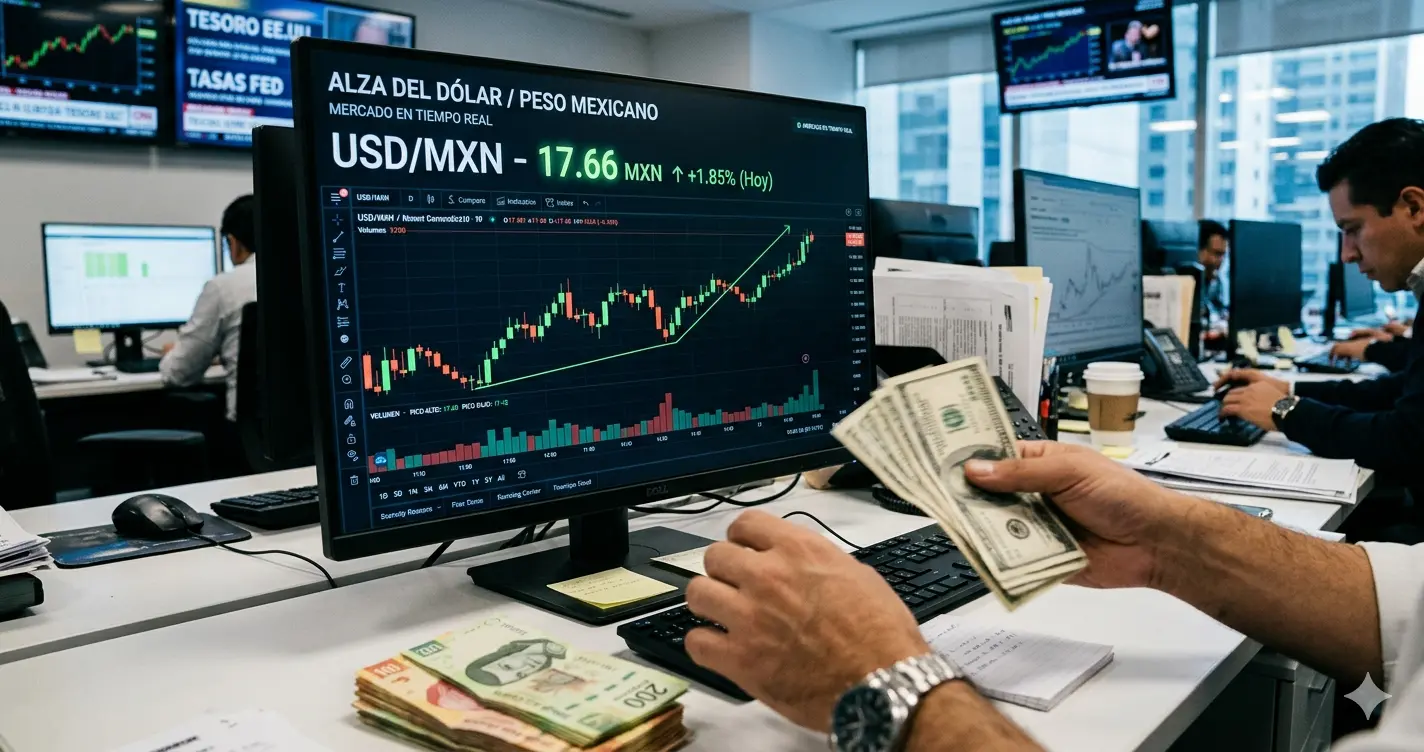 precio-del-dolar-hoy-17-marzo-2026-mexico-alzapng | México Ahora Precio del dólar hoy en México sube a 1766 pesos mostrando gráfico financiero al alza y presión sobre el peso mexicano
