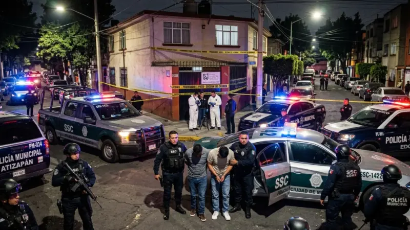 asesinato-familia-azcapotzalco-detencion-sscjpg | México Ahora Operativo de seguridad en Azcapotzalco tras la detención de presuntos responsables del asesinato de una familia con policías patrullas y vivienda acordonada