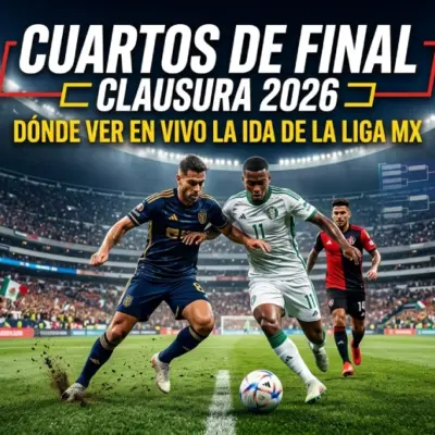 cuartos-de-final-clausura-2026-liga-mx-en-vivojpg | México Ahora Cuartos de Final Clausura 2026 Liga MX con futbolistas en acción durante partidos de ida en estadio iluminado y ambiente deportivo vibrante