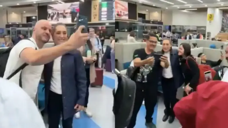 Sheinbaum llega a Madrid entre selfies y abrazos rumbo a la Cumbre de Democracia | México Ahora Sheinbaum llega a Madrid entre selfies y abrazos rumbo a la Cumbre de Democracia
