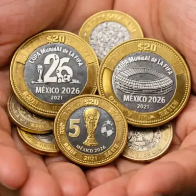 Banxico saca las nuevas monedas conmemorativas del Mundial | México Ahora Banxico saca las nuevas monedas conmemorativas del Mundial