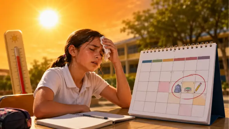 Calendario Escolar se ajusta en este estado por altas temperaturas