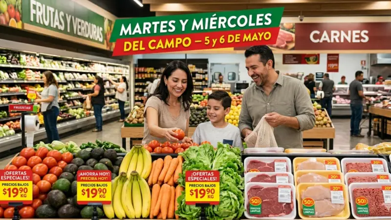 martes-miercoles-campo-soriana-mayo-2026-ofertasjpg | México Ahora Ofertas en frutas verduras y carnes en el Martes y Miércoles del Campo Soriana mayo 2026 con clientes comprando