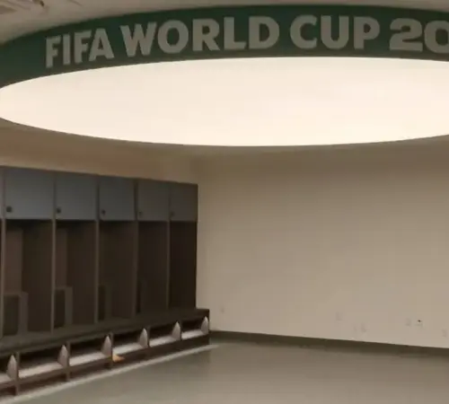 Vestidor del Estadio Banorte muestra detalles mundialistas rumbo a 2026 | México Ahora Vestidor del Estadio Banorte muestra detalles mundialistas rumbo a 2026