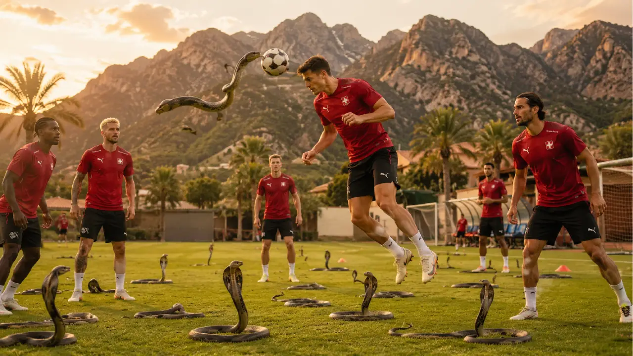 Selección de Suiza entrena rodeada de víboras en San Diego | México Ahora Selección de Suiza entrena rodeada de víboras en San Diego
