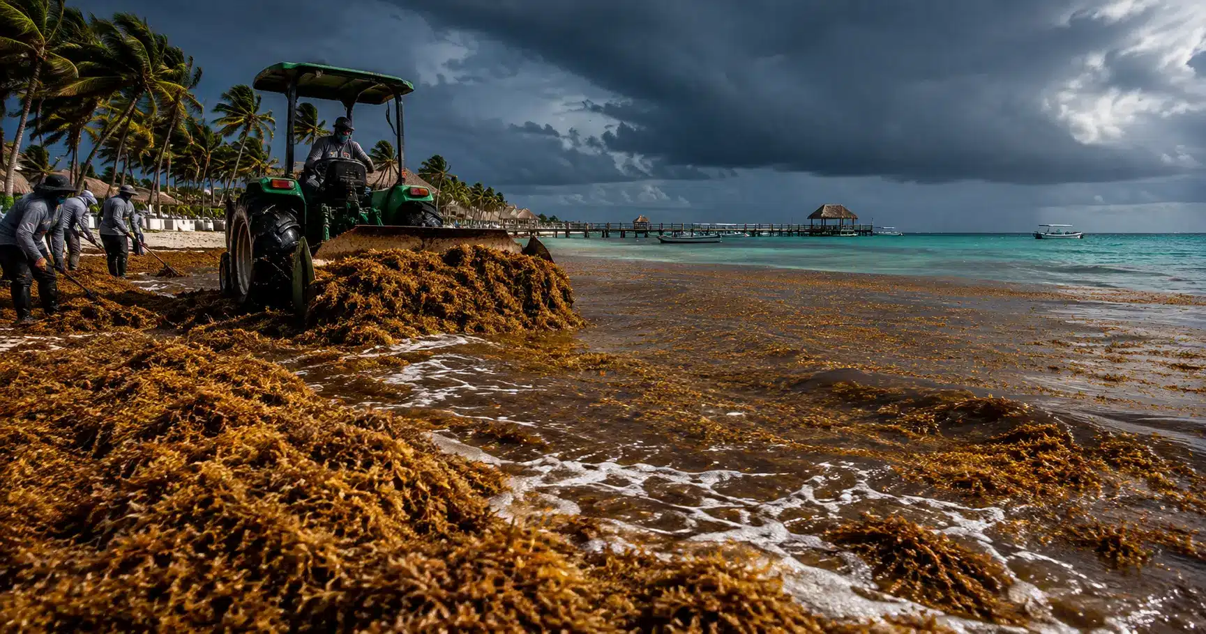 MA2026SARGAZO Sargazo alcanza récord histórico en el Caribe con más de 90 mil toneladas diarias en 2026 | La UNAM advierte sobre grave crisis ecológica por niveles atípicos de sargazo en el Caribe