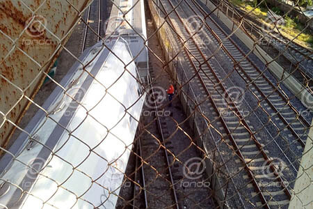 Descarrilan vagones de tren de carga en Tultilán; no hay heridos