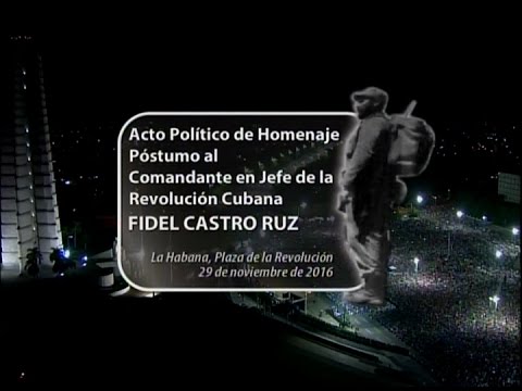 El régimen cubano despide al dictador Fidel Castro con un acto en la Plaza de la Revolución