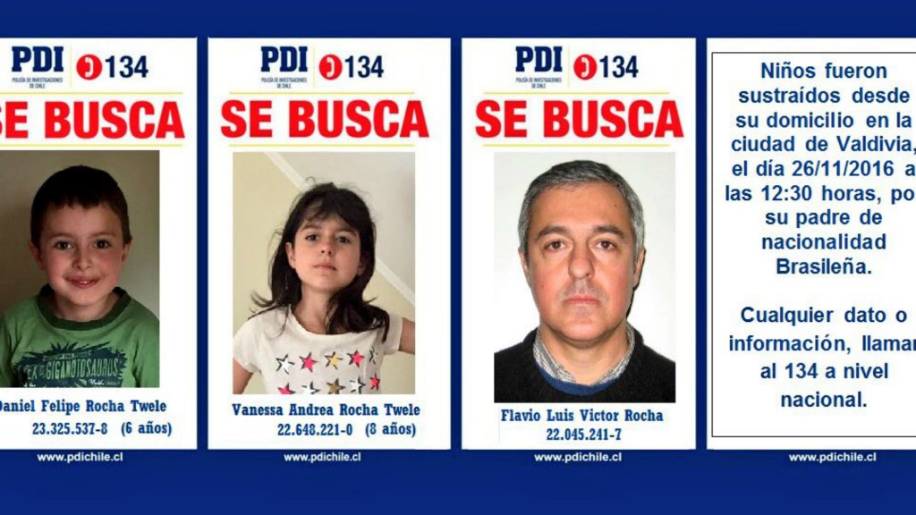 Buscan a padre que habría secuestrado a sus hijos en el sur de Chile