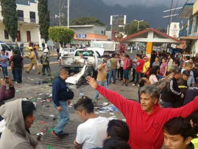 Mueren dos niños peregrinos tras explosión de tanque de gas en Veracruz