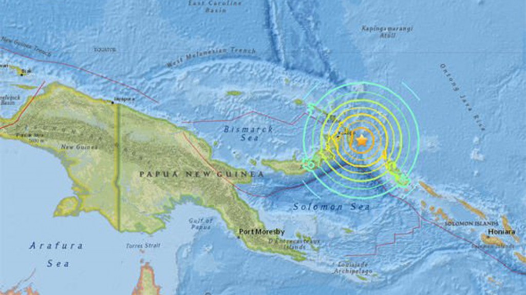 Alerta de tsunami tras un terremoto de 7,9 cerca de Papúa Nueva Guinea