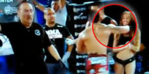 VIDEO: Perdió pelea y se descargó con mujer en el ring