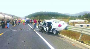 Encontronazo en Atlacomulco deja 4 muertos