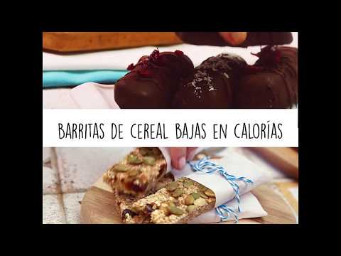 Dos ricas barritas de cereal bajas en calorías