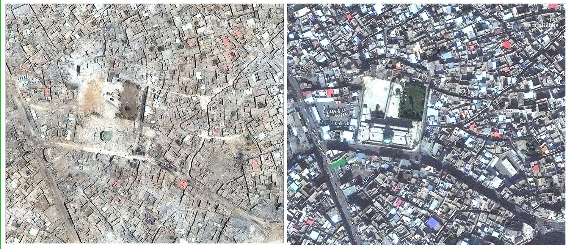 Las imágenes satelitales que muestran por qué la reconstrucción de Mosul requerirá 100 mil millones de dólares