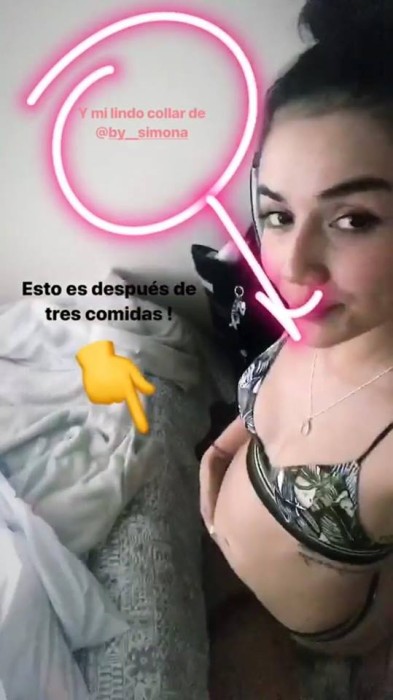 Steffi Méndez mostró la consecuencia de comer 6 veces al día con una fotografía