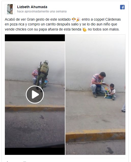 Soldado mexicano hace esto con un niño de la calle y las redes sociales explotan