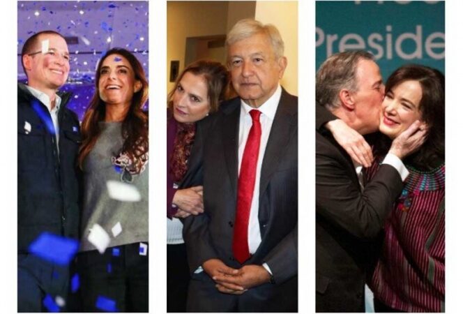 Precandidatos aparecen con sus esposas por estrategia