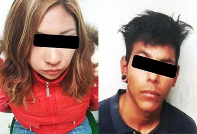 Pareja es detenida por robo a pasajeros de combi en Neza