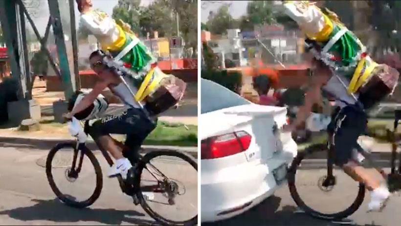 Él es el épico ciclista que chocó con su San Juditas y se hizo viral