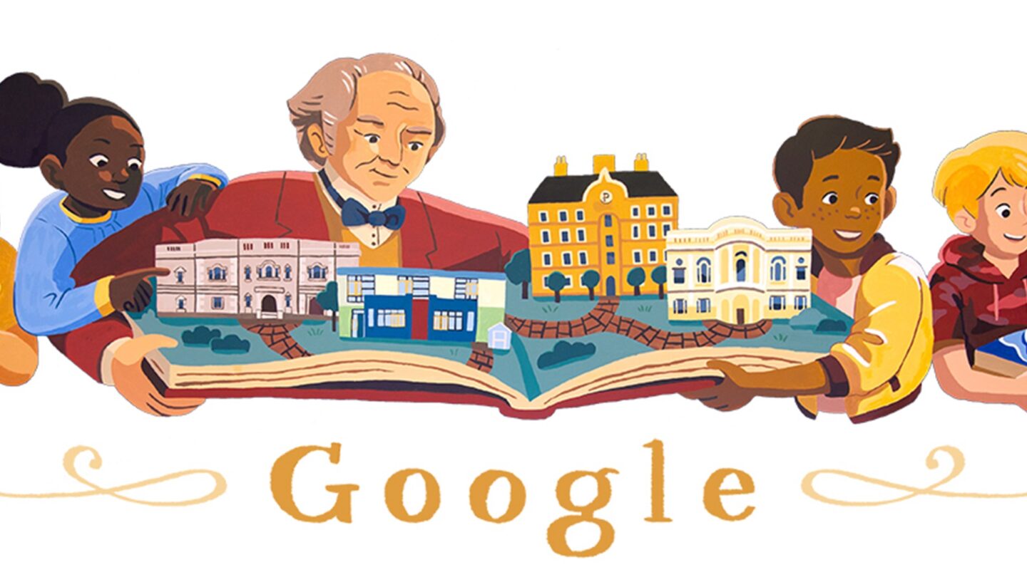 El doodle de Google para homenajear a George Peabody el padre de la filantropía moderna |