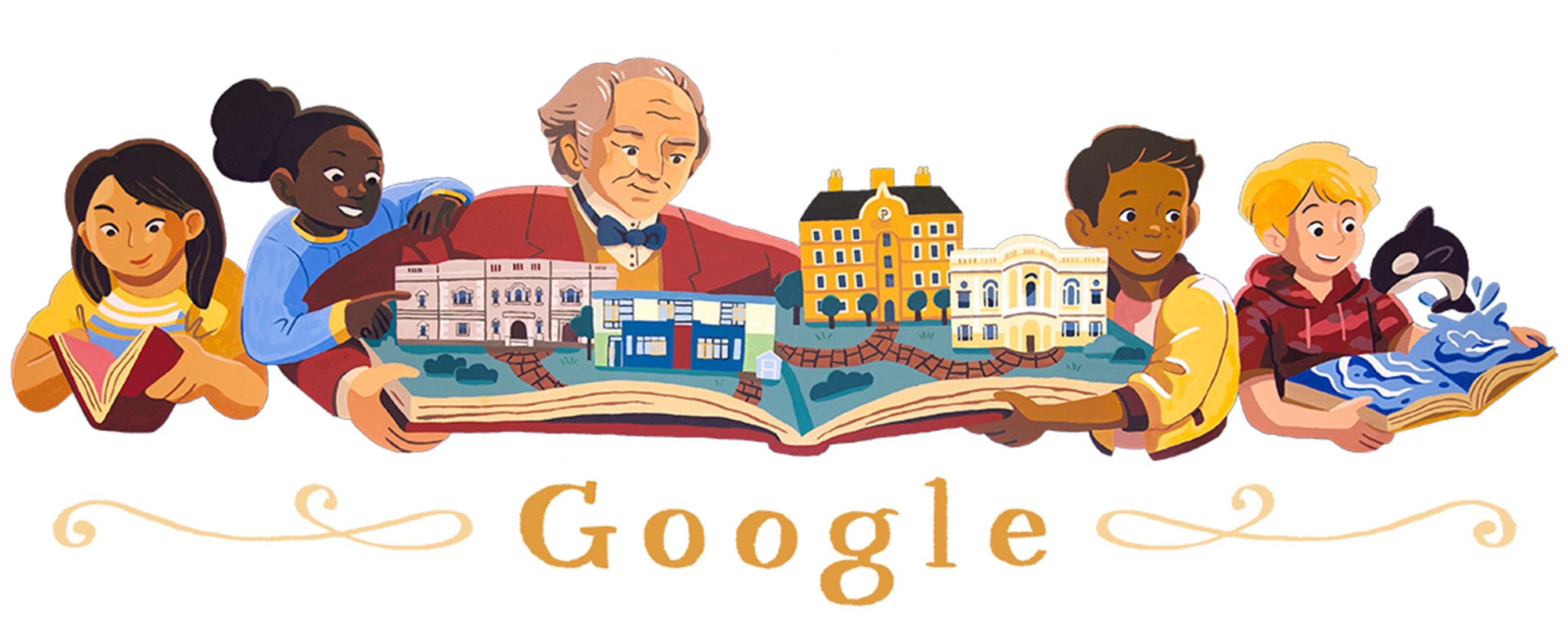 El doodle de Google para homenajear a George Peabody, el "padre de la filantropía moderna"