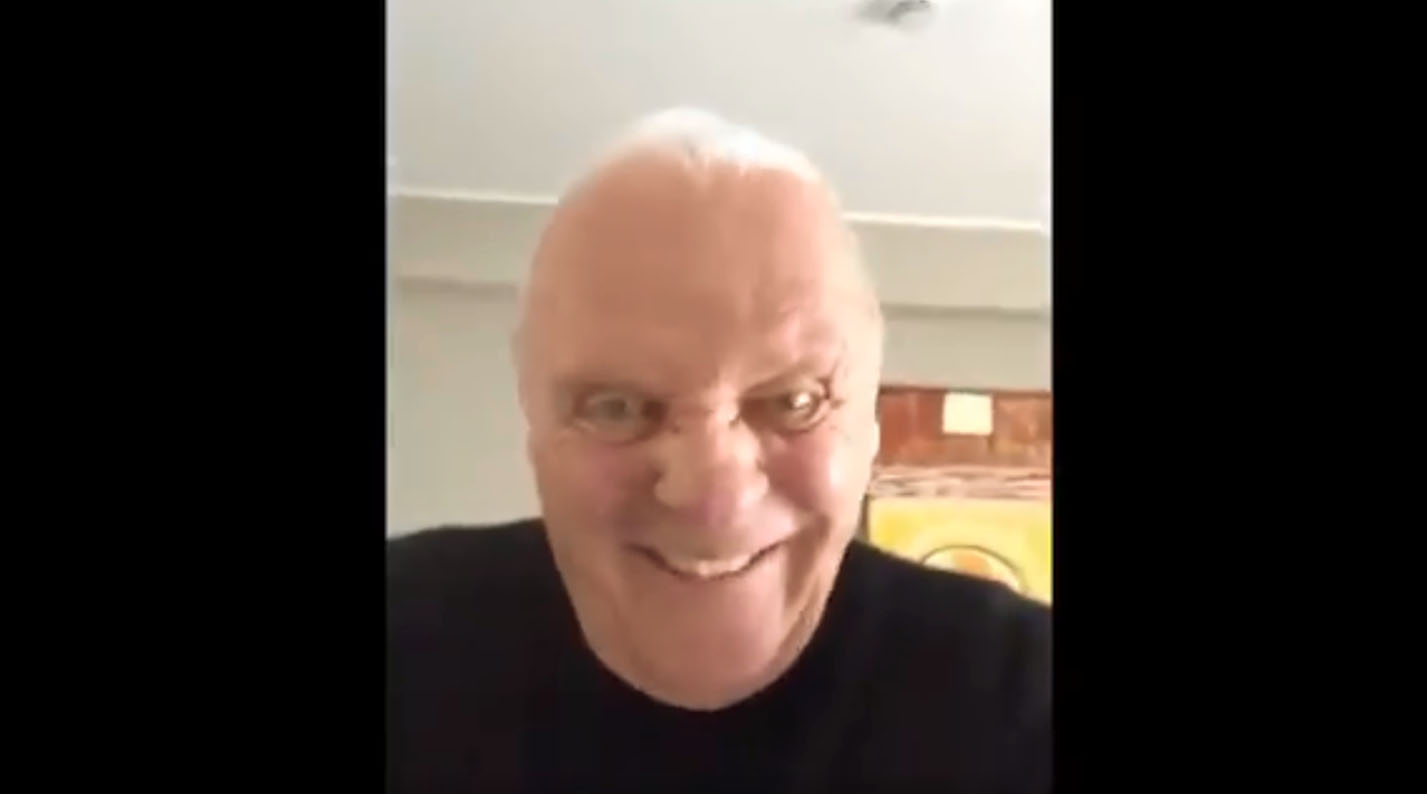 El divertido video de Anthony Hopkins que se volvió viral