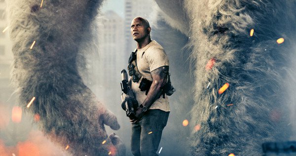 “Rampage” supera al horror de “Un lugar en silencio” en la taquilla norteamericana