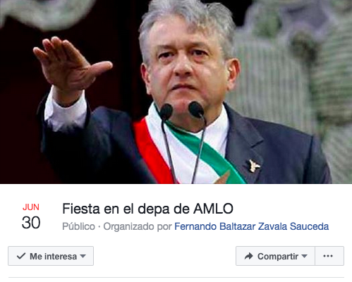 En Facebook invitan a una fiesta en el apartamento de un candidato presidencial que ya compite con los 15 de Rubí