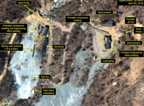 Imágenes satelitales muestran que Corea del Norte comenzó a desmantelar su centro de ensayos nucleares
