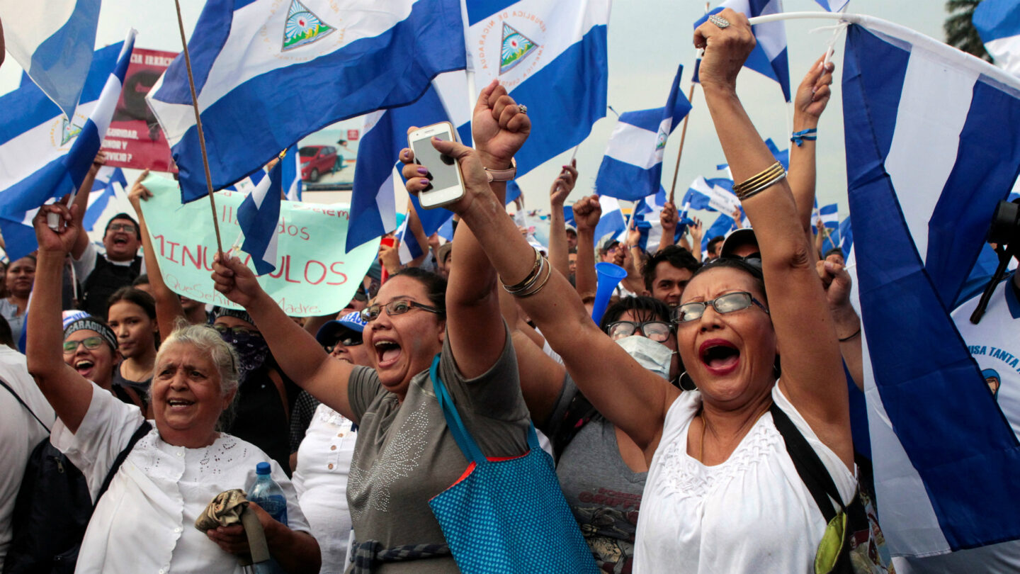 Los manifestantes autoconvocados en Nicaragua afirmaron que las protestas seguirán hasta que renuncie el presidente Daniel Ortega |
