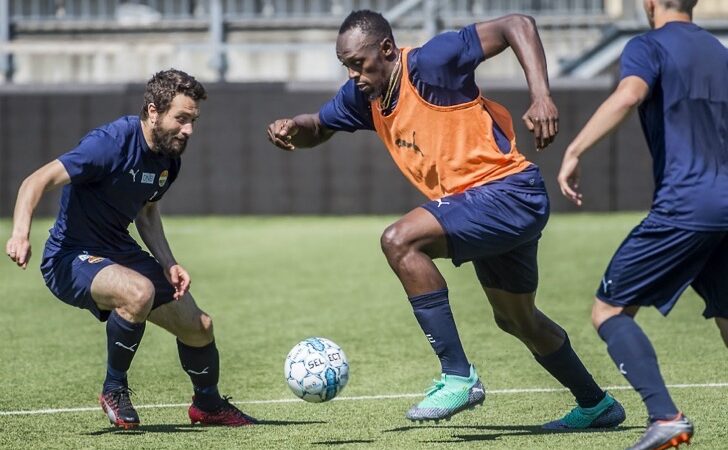 Bolt no se rinde con el fútbol: Ahora entrena con un club noruego y debutará en un amistoso