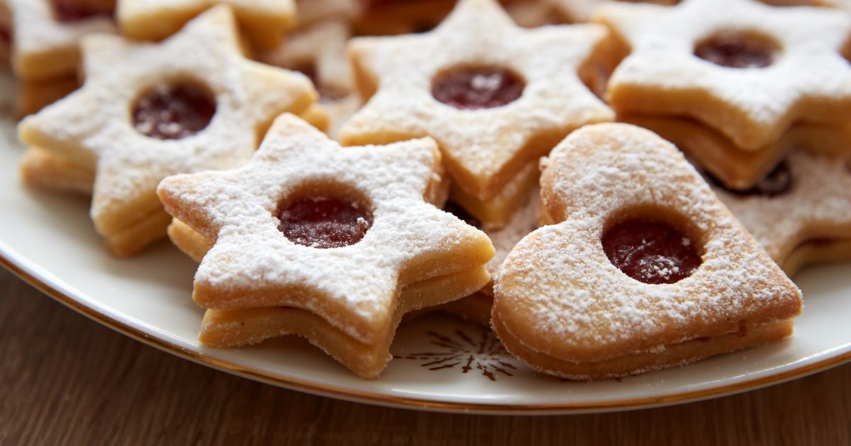 ¡Exquisito! Galletas rellenas con mermelada de fresa