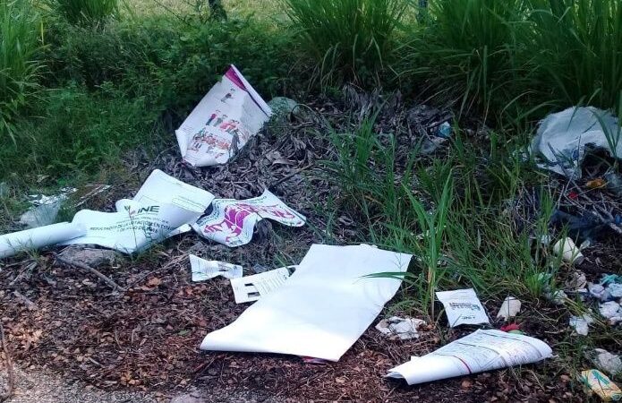 Hallan material electoral robado en Tabasco