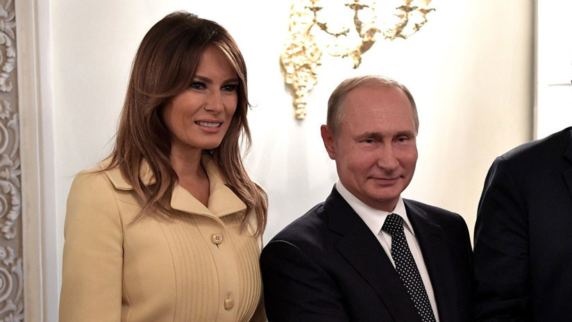 VIDEO | Apretón de manos ‘de terror’ Melania Trump con Vladímir Putin