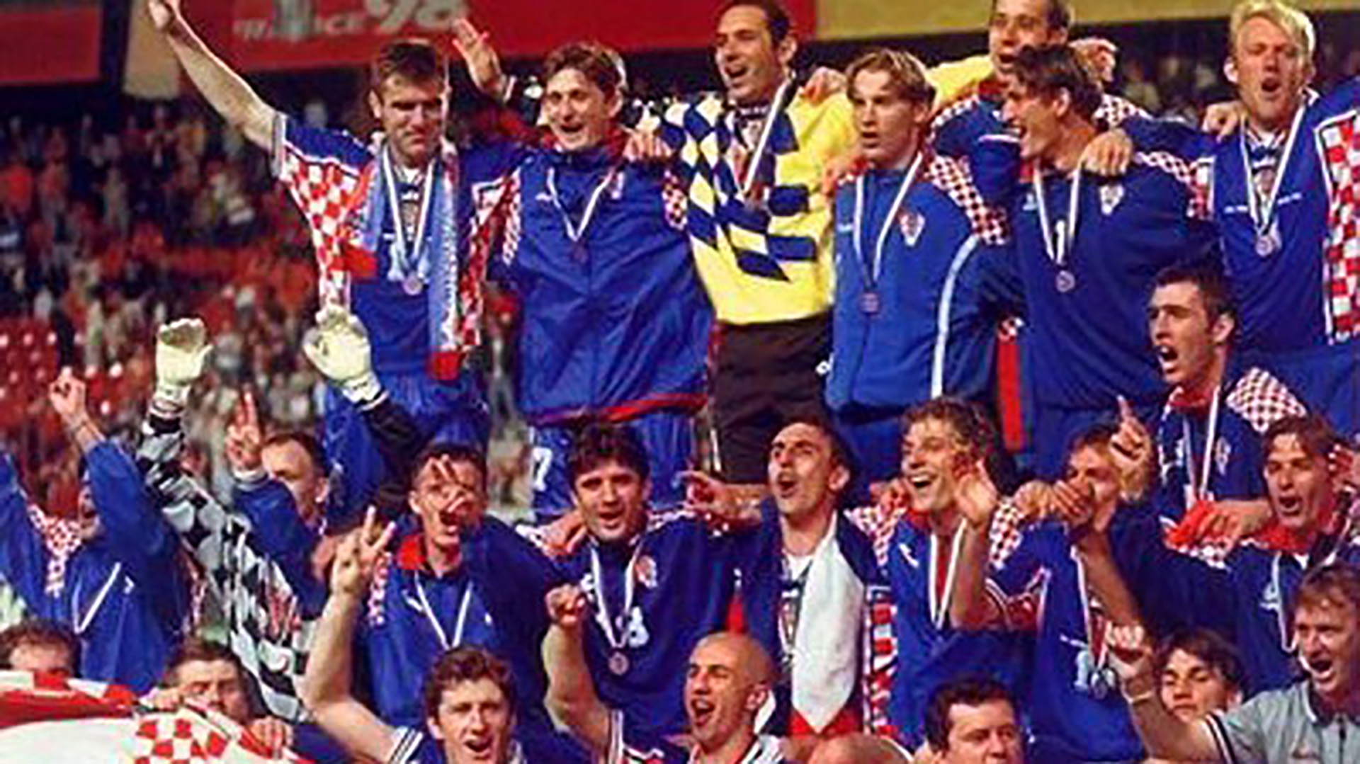 El plantel de Croacia que consiguió el tercer puesto en Francia 1998