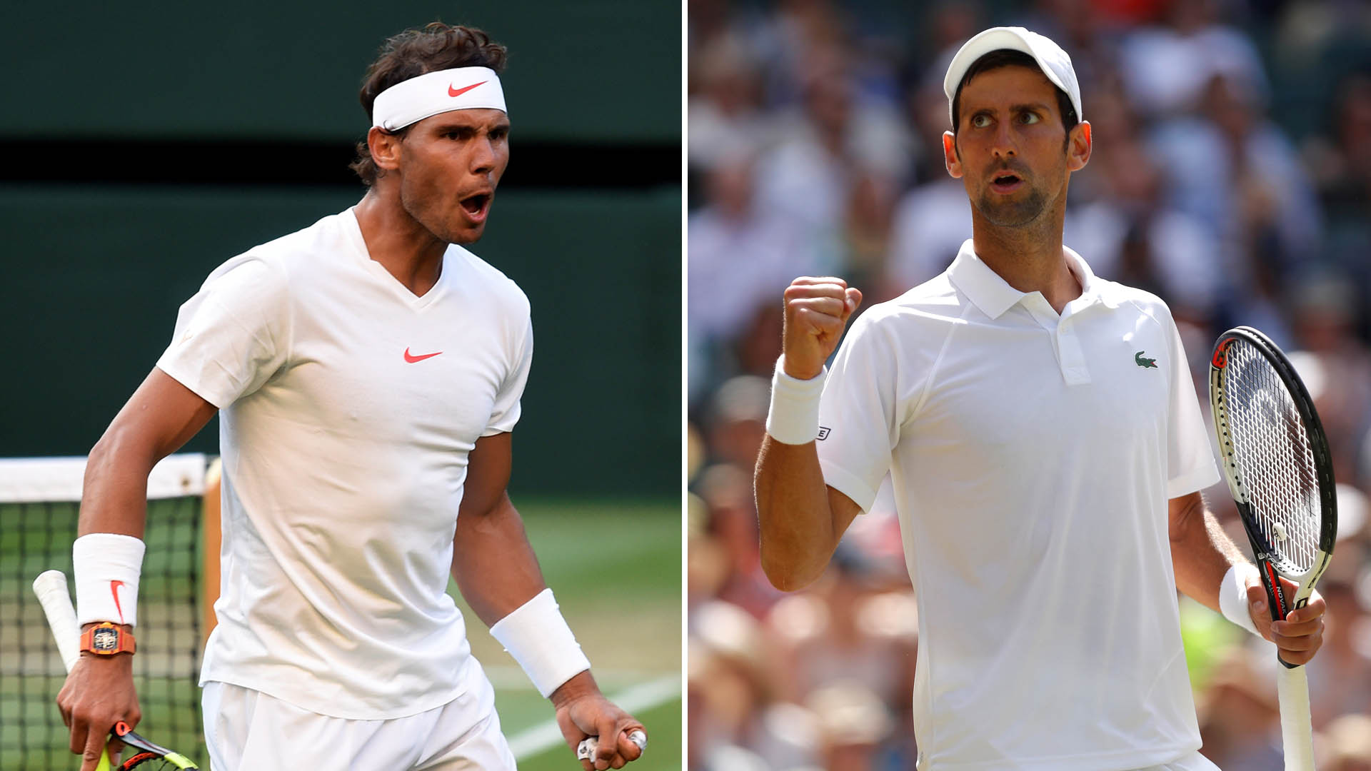 Novak Djokovic y Rafa Nadal están set iguales en las semifinales de Wimbledon